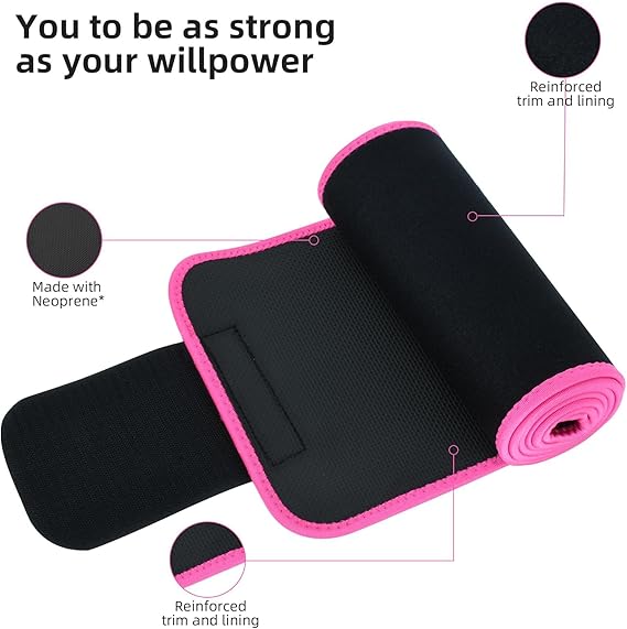 ( Imported Stuffed ) Full Size  Instant Sweat Pro Waist Belt For Men & Women. Universal Adjustabl Size