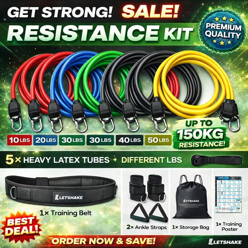Healthy Lifestyle Daily Movement & Fitness Care Kit - Daily Body Strength, Flexibility & Wellness Training System